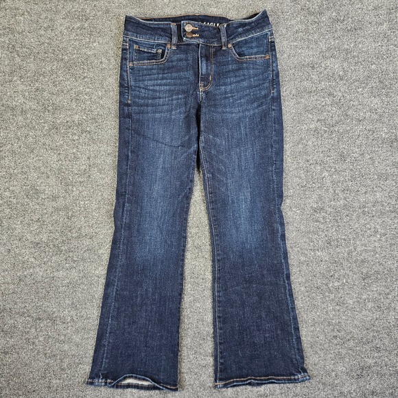 American Eagle Outfitters Denim - American Eagle Kick Boot Jeans Women 6 X-Short Dark Wash Next Level Stretch READ